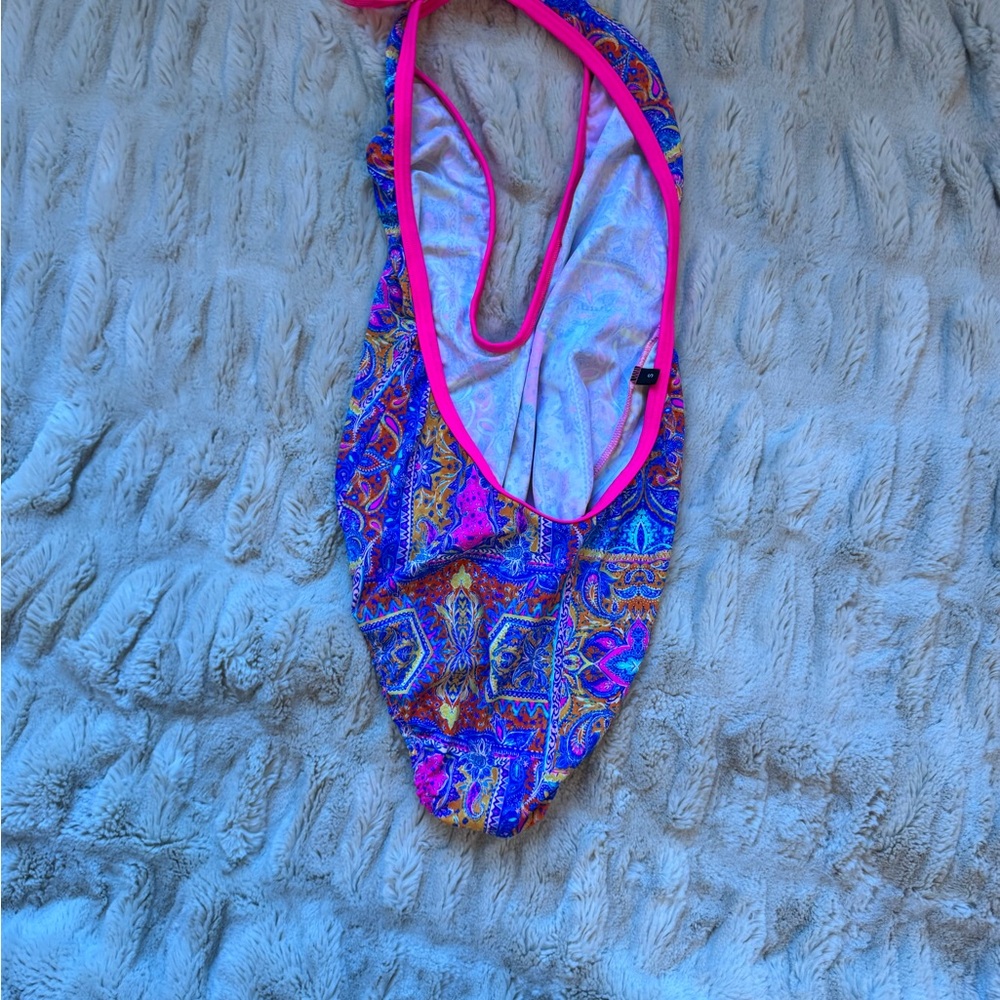 Vibrant Paisley One Piece Rave Mi Gente bodysuit - Picture 2 of 2